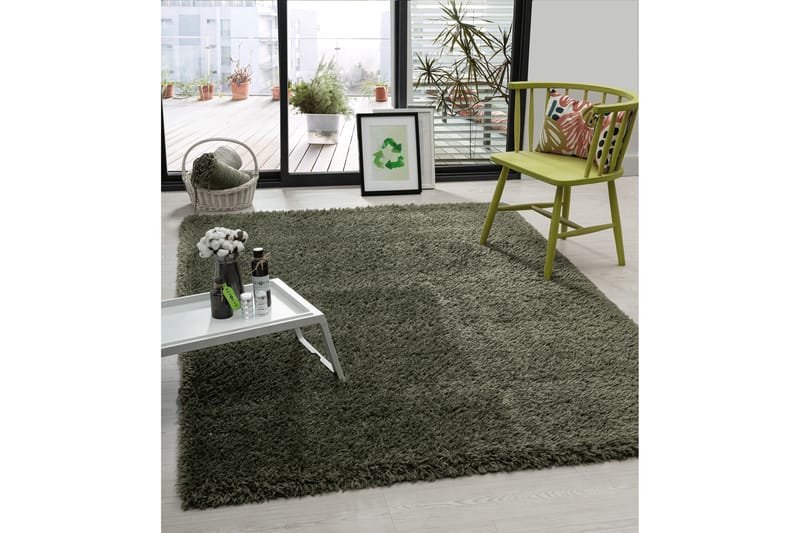 Nukkamatto Floki 240x340 cm Suorakaide - Smaragdinvihreä - Kodintekstiilit & matot - Matto - Moderni matto - Nukkamatto