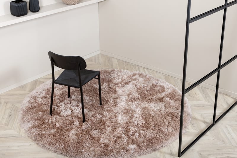 Nukkamatto Grace Pyöreä 200 cm - Beige - Kodintekstiilit & matot - Matto - Moderni matto - Nukkamatto