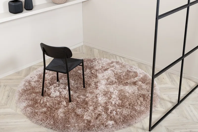 Nukkamatto Grace Pyöreä 200 cm - Beige - Kodintekstiilit & matot - Matto - Moderni matto - Nukkamatto