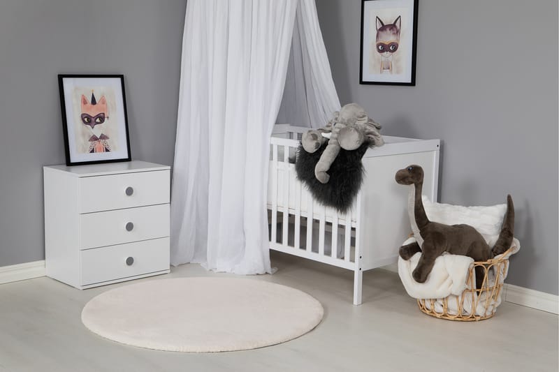 Nukkamatto Heaven Ø120 cm Pyöreä Luonnollinen - Luonnonväri - Kodintekstiilit & matot - Matto - Moderni matto - Nukkamatto