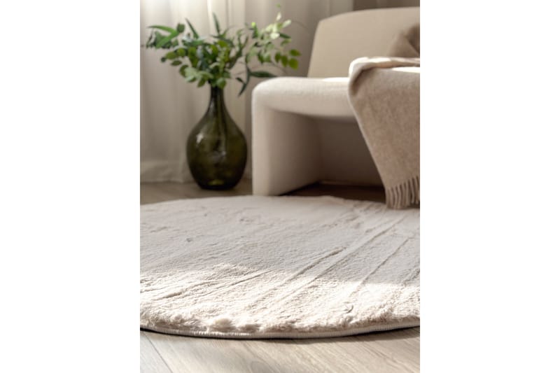 Nukkamatto Heaven Ø200 cm Pyöreä Luonnollinen - Luonnonväri - Kodintekstiilit & matot - Matto - Moderni matto - Nukkamatto