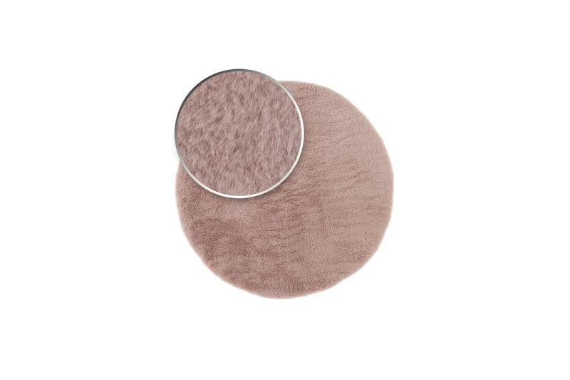 Nukkamatto Heaven Ø200 cm Pyöreä Roosa - Roosa - Kodintekstiilit & matot - Matto - Moderni matto - Nukkamatto