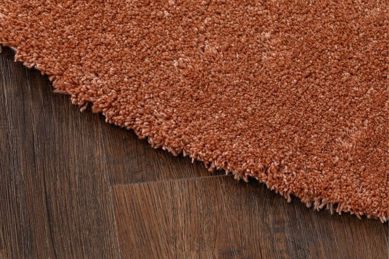 Nukkamatto Sheraton Pyöreä Ø240 cm Terrakotta - Terrakotta - Kodintekstiilit & matot - Matto - Moderni matto - Nukkamatto