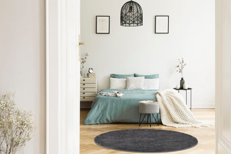 Nukkamatto Sheraton Pyöreä Ø160 cm Grafiitti - Grafiitti - Kodintekstiilit & matot - Matto - Moderni matto - Nukkamatto