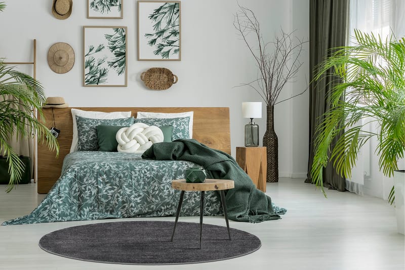 Nukkamatto Sheraton Pyöreä Ø160 cm Grafiitti - Grafiitti - Kodintekstiilit & matot - Matto - Moderni matto - Nukkamatto