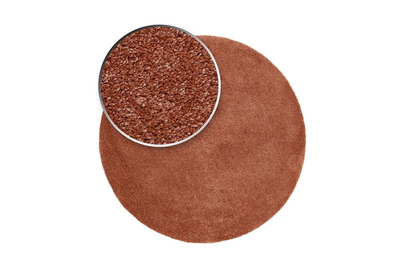 Nukkamatto Sheraton Pyöreä Ø160 cm Terrakotta - Terrakotta - Kodintekstiilit & matot - Matto - Moderni matto - Nukkamatto