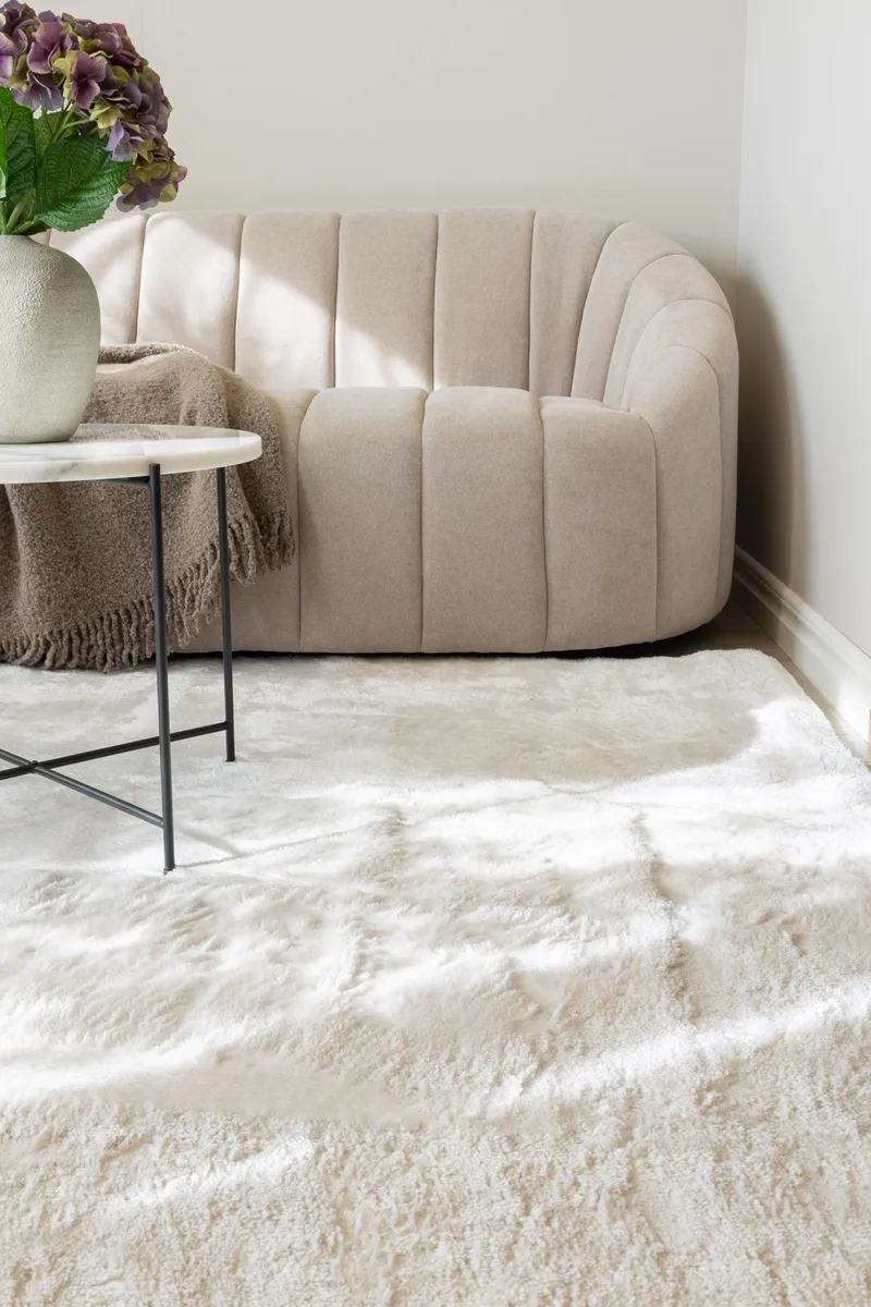 Serul Ryijymatto 110x160 cm Suorakulmainen - Valkoinen - Kodintekstiilit & matot - Matto - Moderni matto - Nukkamatto