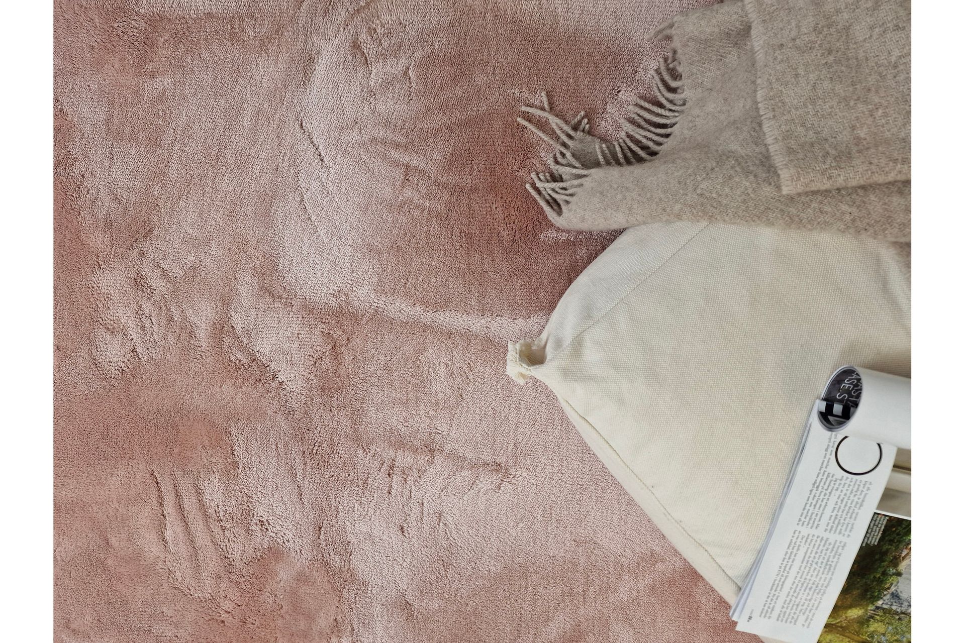 Serul Ryijymatto 160 cm Pyöreä - Rosa - Kodintekstiilit & matot - Matto - Moderni matto - Nukkamatto