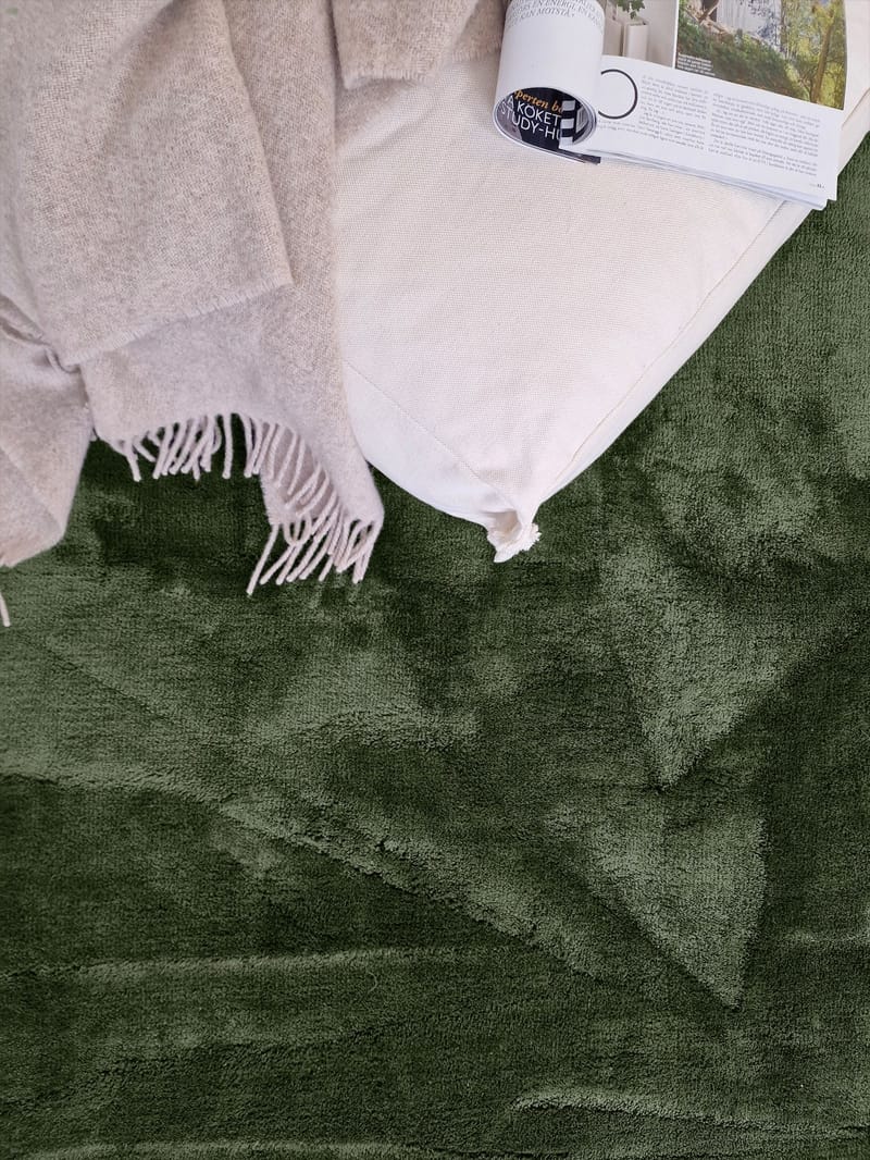 Serul Ryijymatto 200x290 cm Suorakulmainen - Vihreä - Kodintekstiilit & matot - Matto - Moderni matto - Nukkamatto