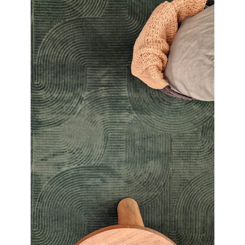Peseytyvä matto Castello Art - Smaragdinvihreä - Kodintekstiilit & matot - Matto - Moderni matto - Räsymatto