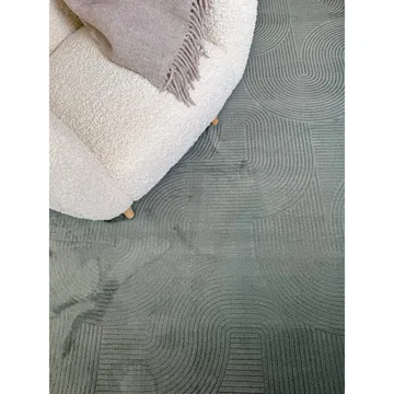 Peseytyvä matto Castello Art - Vihreä - Kodintekstiilit & matot - Matto - Moderni matto - Räsymatto