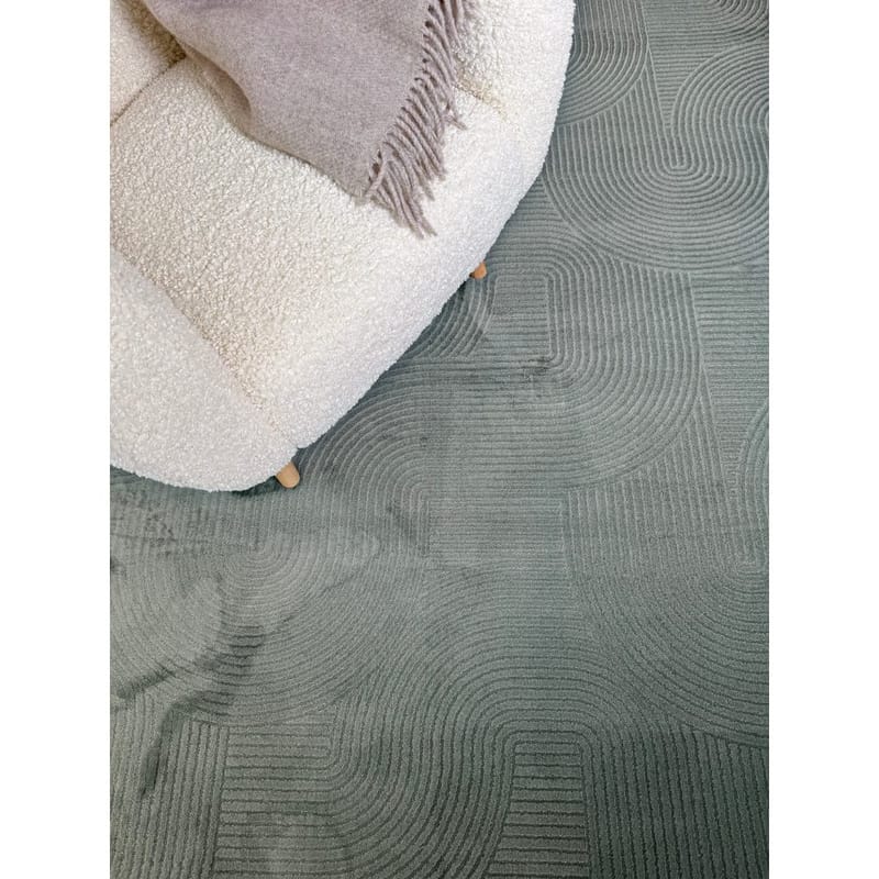 Peseytyvä matto Castello Art - Vihreä - Kodintekstiilit & matot - Matto - Moderni matto - Räsymatto