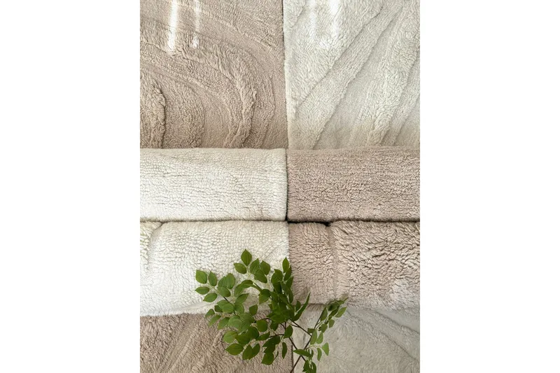 Pure Villamatto 200x300 cm Suorakaide - Beige - Kodintekstiilit & matot - Matto - Moderni matto - Villamatto