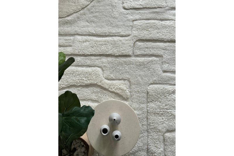 Pure Villamatto 240x340 cm Suorakaide - Kreemi - Kodintekstiilit & matot - Matto - Moderni matto - Villamatto