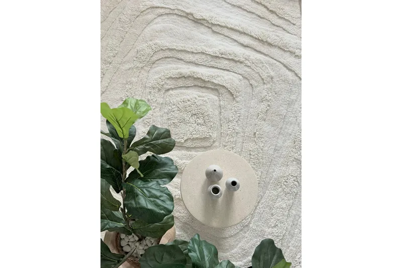 Pure Villamatto 300x400 cm Suorakaide - Kreemi - Kodintekstiilit & matot - Matto - Moderni matto - Villamatto