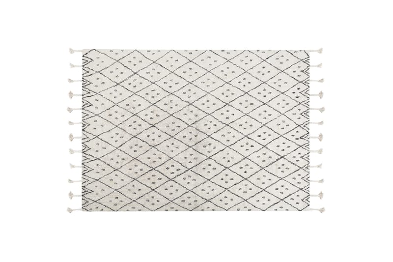 Puuvillamatto Agadir 160x230 cm - Musta/Valkoinen - Kodintekstiilit & matot - Matto - Moderni matto - Puuvillamatto