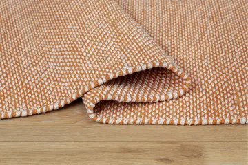 Puuvillamatto Alva 240x240 Neliö - Oranssi - Kodintekstiilit & matot - Matto - Moderni matto - Puuvillamatto