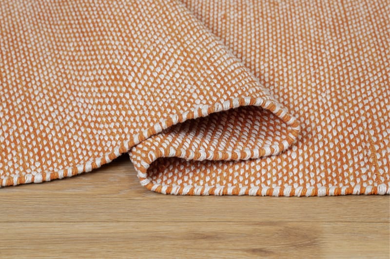 Puuvillamatto Alva 240x240 Neliö - Oranssi - Kodintekstiilit & matot - Matto - Moderni matto - Puuvillamatto
