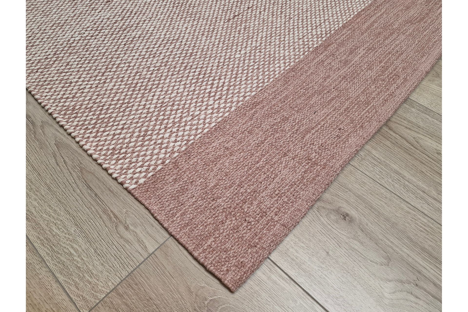 Puuvillamatto Alva 300x300 Neliö - Vaaleanpunainen - Kodintekstiilit & matot - Matto - Moderni matto - Puuvillamatto