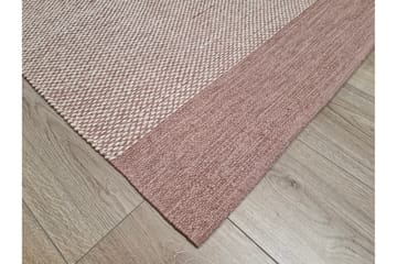 Puuvillamatto Alva 300x300 Neliö - Vaaleanpunainen - Kodintekstiilit & matot - Matto - Moderni matto - Puuvillamatto