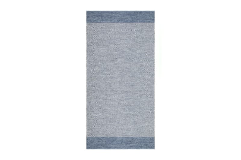Puuvillamatto Alva 75x340 Soikea - Sininen - Kodintekstiilit & matot - Matto - Moderni matto - Puuvillamatto