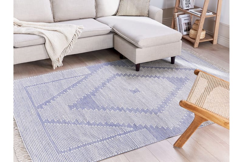 Puuvillamatto Ansar 160x230 cm - Sininen - Kodintekstiilit & matot - Matto - Moderni matto - Puuvillamatto