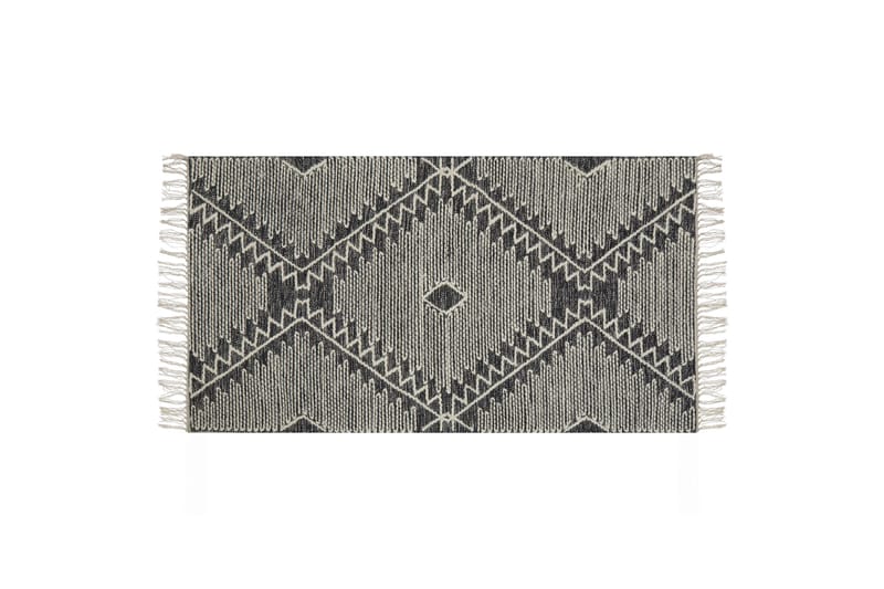 Puuvillamatto Arbaa 140x200 cm, Musta/Valkoinen