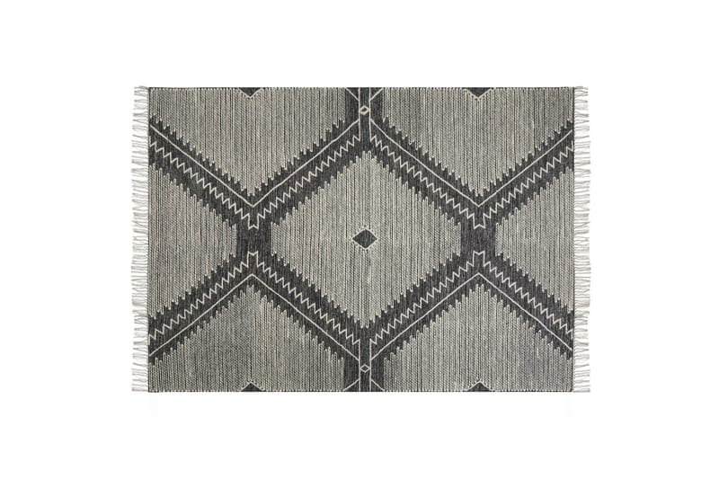 Puuvillamatto Arbaa 160x230 cm, Musta/Valkoinen