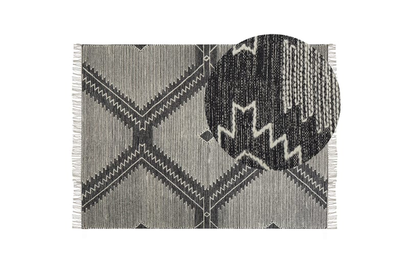 Puuvillamatto Arbaa 160x230 cm - Musta/Valkoinen - Kodintekstiilit & matot - Matto - Moderni matto - Puuvillamatto