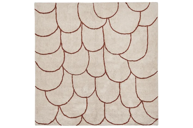 Puuvillamatto Avdan 200x200 cm Neliömäinen, Beige