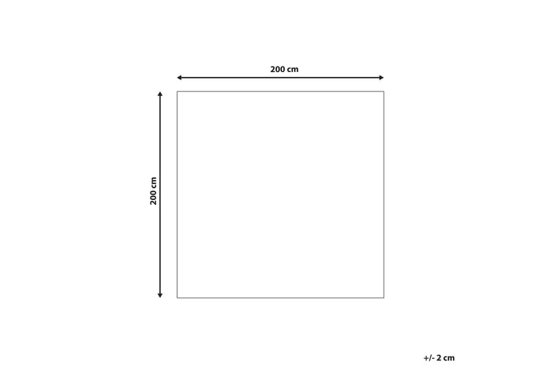 Puuvillamatto Avdan 200x200 cm Neliömäinen - Beige - Kodintekstiilit & matot - Matto - Moderni matto - Puuvillamatto