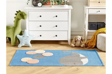 Puuvillamatto Balabang 80x150 cm - Sininen - Kodintekstiilit & matot - Lasten tekstiilit - Lastenhuoneen matto