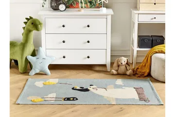Puuvillamatto Barus 80x150 cm - Sininen - Kodintekstiilit & matot - Lasten tekstiilit - Lastenhuoneen matto