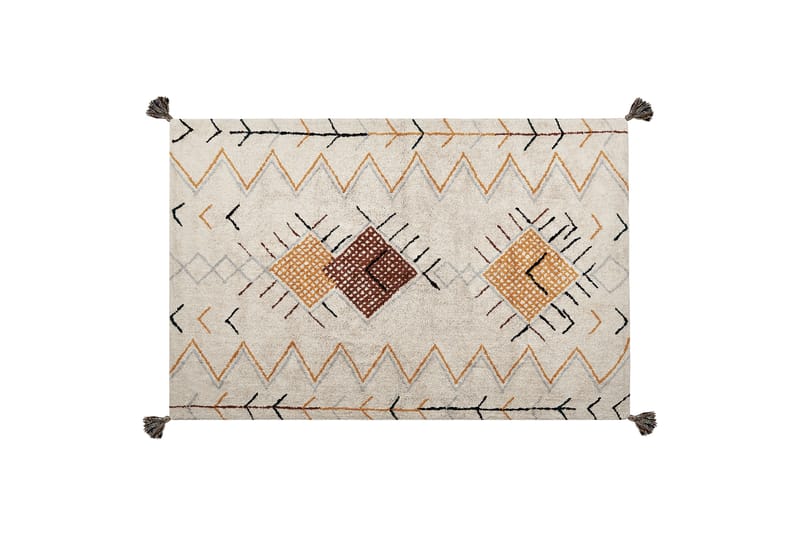 Puuvillamatto Bolay 140x200 cm - Beige - Kodintekstiilit & matot - Matto - Moderni matto - Puuvillamatto