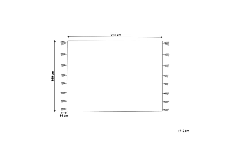 Puuvillamatto Cavus 160x230 cm - Valkoinen - Kodintekstiilit & matot - Matto - Moderni matto - Puuvillamatto