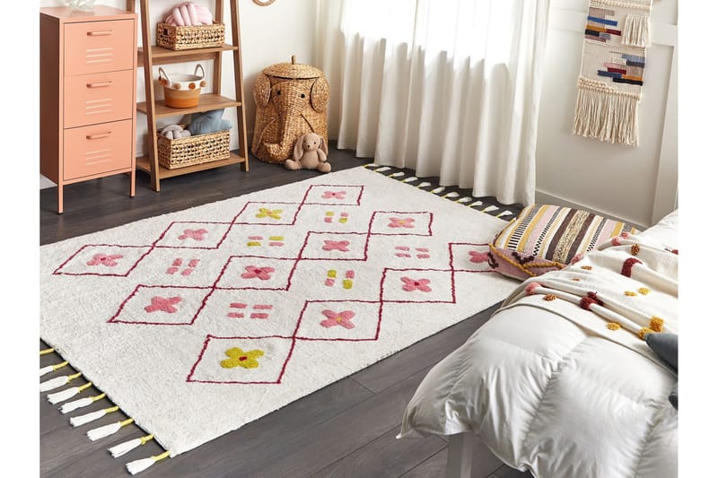 Puuvillamatto Cavus 160x230 cm - Valkoinen - Kodintekstiilit & matot - Matto - Moderni matto - Puuvillamatto