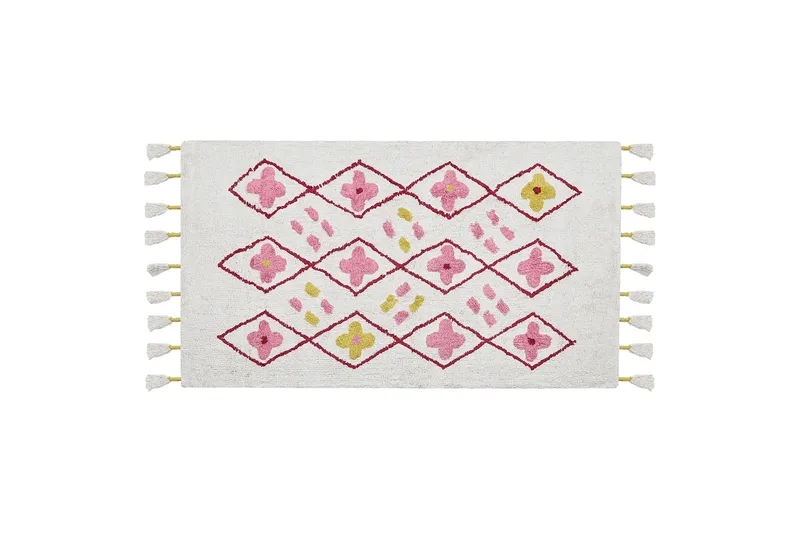 Puuvillamatto Cavus 80x150 cm, Valkoinen