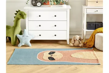 Puuvillamatto Cermak 80x150 cm - Sininen - Kodintekstiilit & matot - Lasten tekstiilit - Lastenhuoneen matto