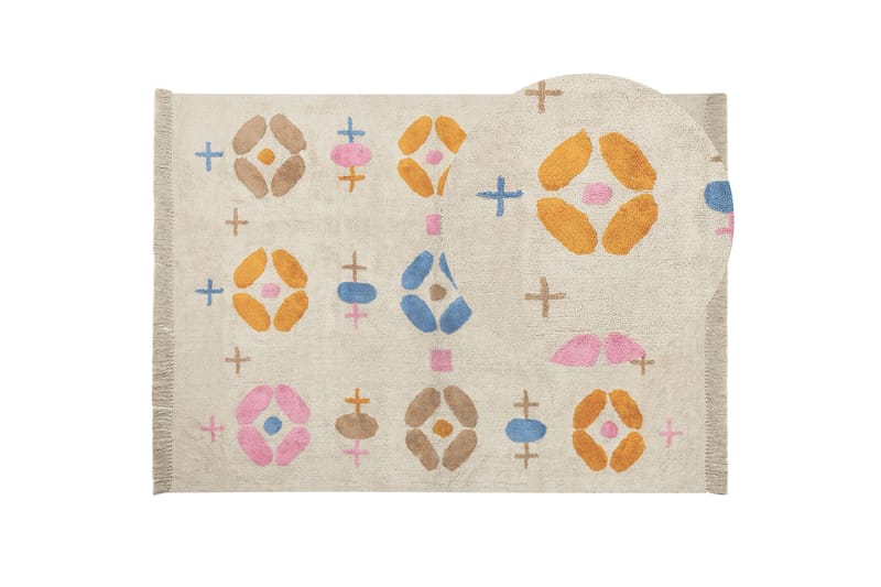 Puuvillamatto Daran 160x230 cm - Beige - Kodintekstiilit & matot - Matto - Moderni matto - Puuvillamatto