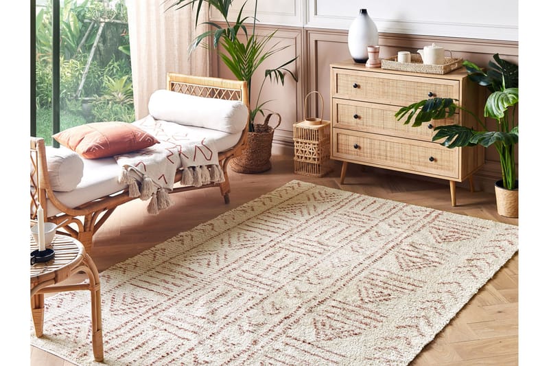 Puuvillamatto Edirne 160x230 cm - Beige - Kodintekstiilit & matot - Matto - Moderni matto - Puuvillamatto