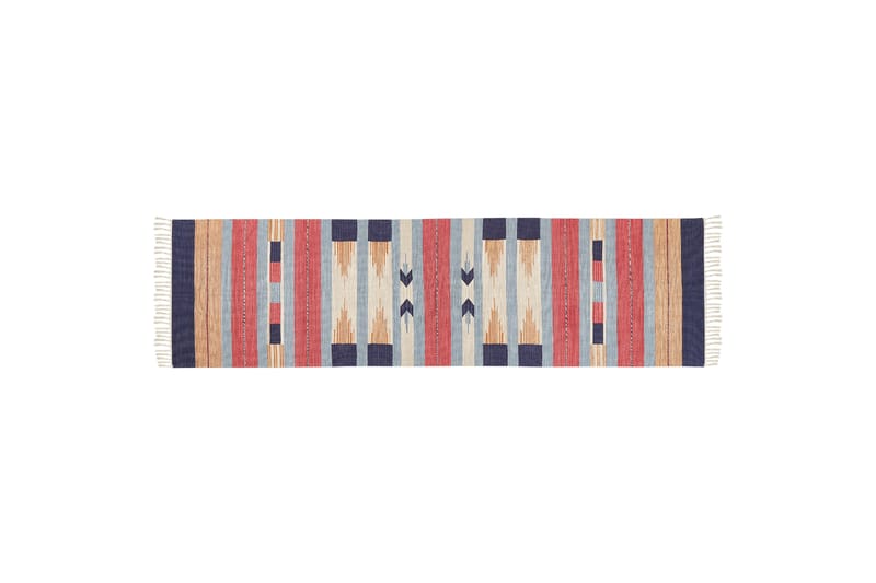Puuvillamatto Gandzak 80x300 cm - Sininen - Kodintekstiilit & matot - Matto - Moderni matto - Puuvillamatto