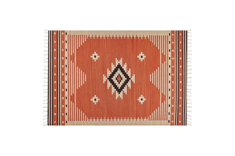 Puuvillamatto Gavar 140x200 cm - Oranssi - Kodintekstiilit & matot - Matto - Moderni matto - Puuvillamatto