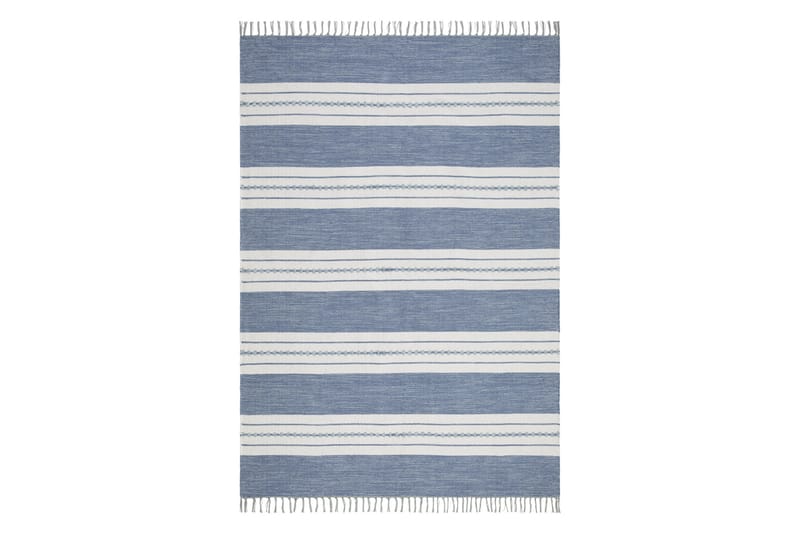 Puuvillamatto Guddi 160x230 Suorakaiteen muotoinen - Sininen - Kodintekstiilit & matot - Matto - Moderni matto - Puuvillamatto