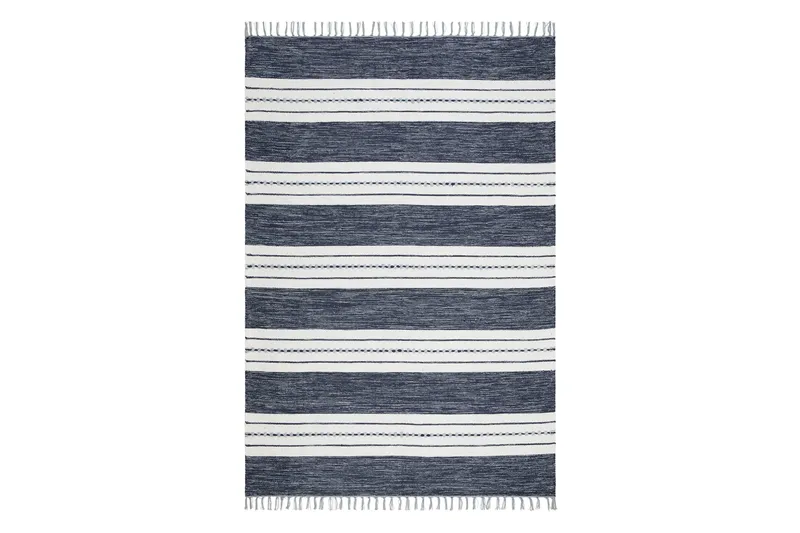 Puuvillamatto Guddi 200x300 Suorakaiteen muotoinen - Sininen - Kodintekstiilit & matot - Matto - Moderni matto - Puuvillamatto