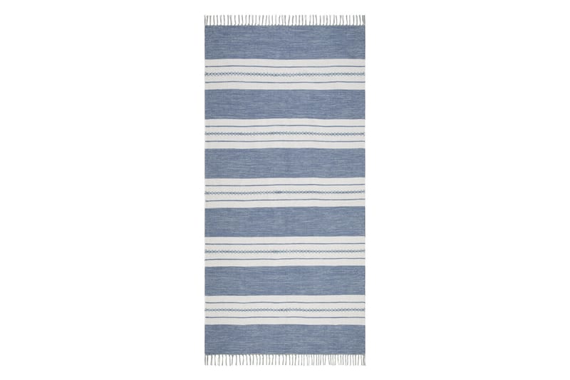 Puuvillamatto Guddi 75x150 Soikea - Sininen - Kodintekstiilit & matot - Matto - Moderni matto - Puuvillamatto
