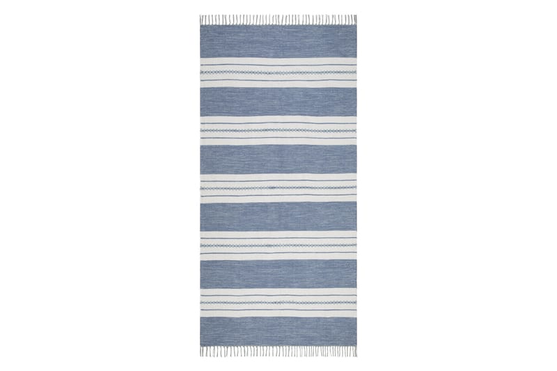Puuvillamatto Guddi 75x150 Soikea - Sininen - Kodintekstiilit & matot - Matto - Moderni matto - Puuvillamatto