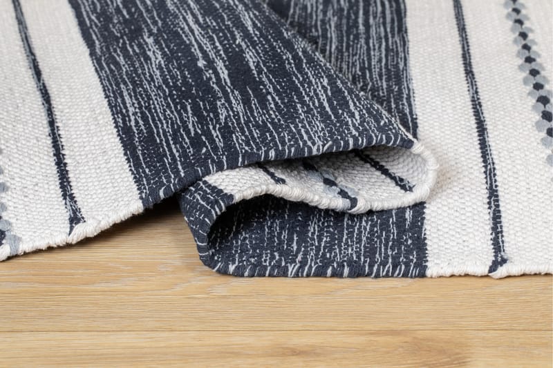 Puuvillamatto Guddi 75x280 Soikea - Sininen - Kodintekstiilit & matot - Matto - Moderni matto - Puuvillamatto