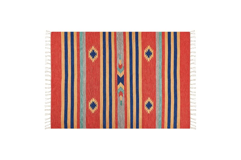 Puuvillamatto Hatis 140x200 cm - Sininen - Kodintekstiilit & matot - Matto - Moderni matto - Puuvillamatto