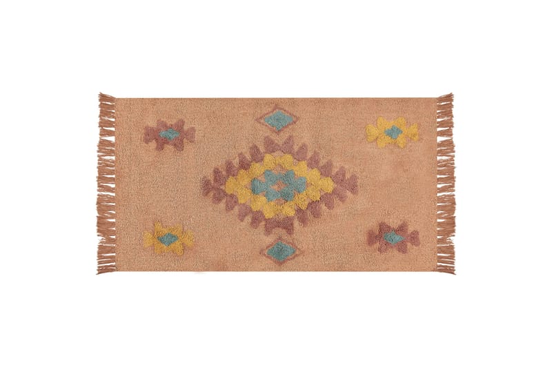 Puuvillamatto Igdir 80x150 cm - Oranssi - Kodintekstiilit & matot - Matto - Moderni matto - Puuvillamatto