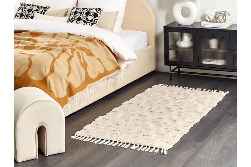 Puuvillamatto Itangar 80x150 cm - Beige - Kodintekstiilit & matot - Matto - Moderni matto - Puuvillamatto
